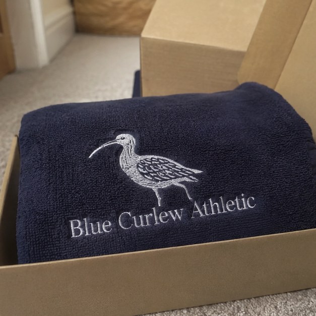 Gym towels with logo — customer photo