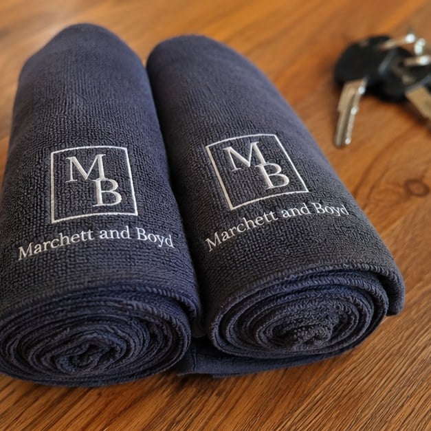 Personalized gym towels — customer photo